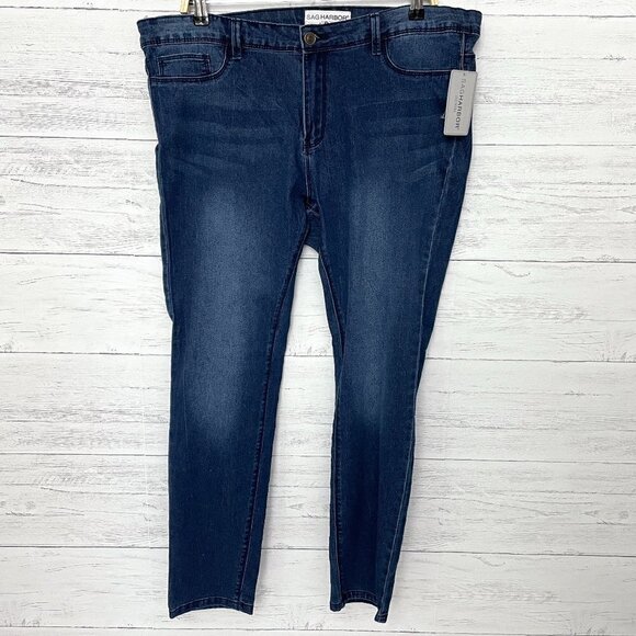 NEW Sag Harbor Denim Women's Skinny Jeans Stretch Straight Leg size 22W - Picture 1 of 9